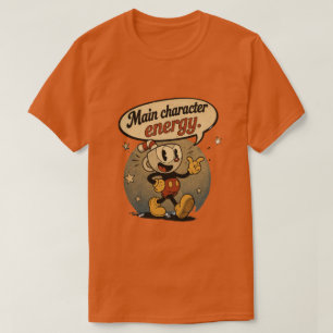 Main Character Energy ☕ Aesthetic Quote T-Shirt
