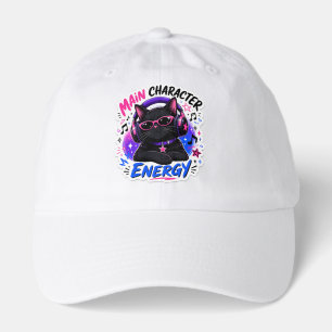 Main Character Energy Black Cat Music Lover Watch Hat