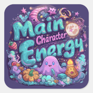 Main character energy  | ExDesigner | Halloween Square Sticker