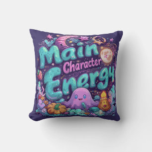 Main character energy    ExDesigner   Halloween Throw Pillow
