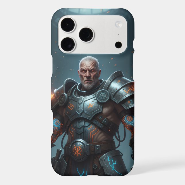 Main Character Energy: Gritty Paladin Tech Iphone Case (Back)