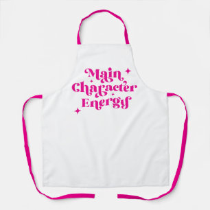 Main Character Energy Pink Apron