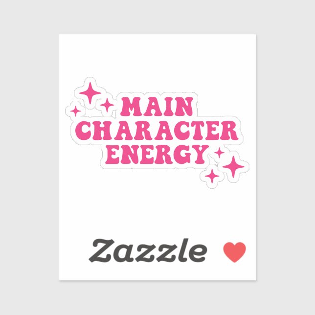 Main Character Energy Pink Sticker (Sheet)