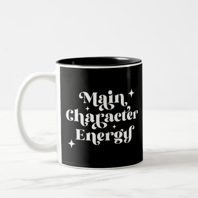 Main Character Energy  Two-Tone Coffee Mug (Left)