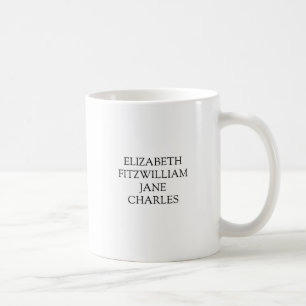 Main Characters from Pride and Prejudice Coffee Mug