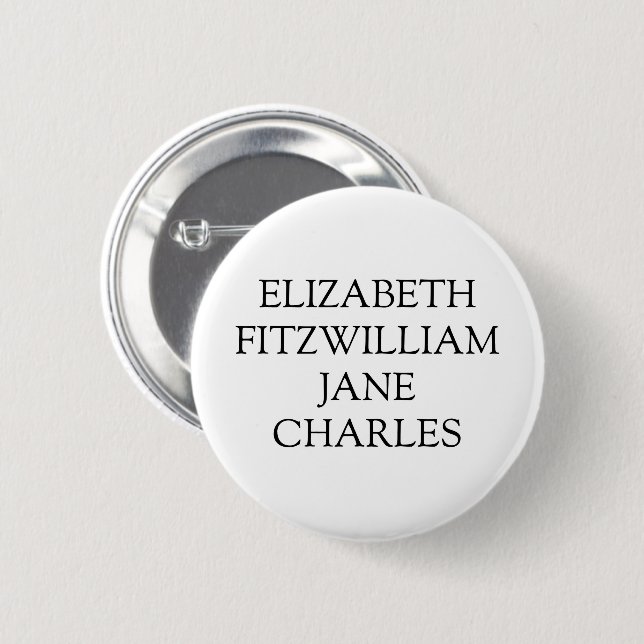 Main Characters from Pride and Prejudice Pinback Button (Front & Back)
