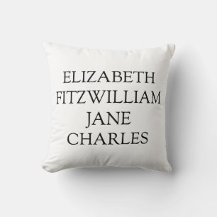 Main Characters from Pride and Prejudice Throw Pillow