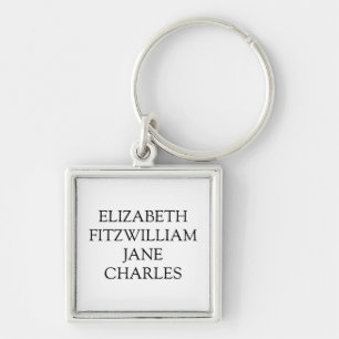 Main Characters Pride and Prejudice Jane Austen Keychain