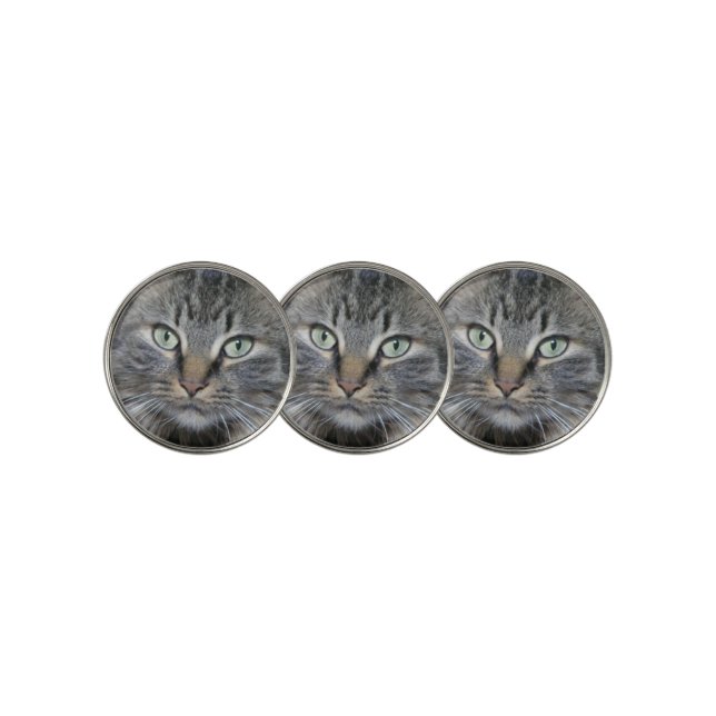 Main Coon Cats Eyes Golf Ball Marker (3 Up)
