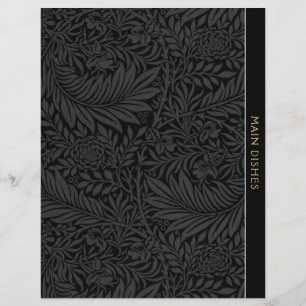 Main Dish   Recipe Divider   Vintage Black Floral