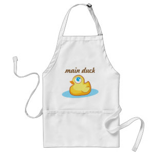 Main duck cook yellow rubber duckie apron