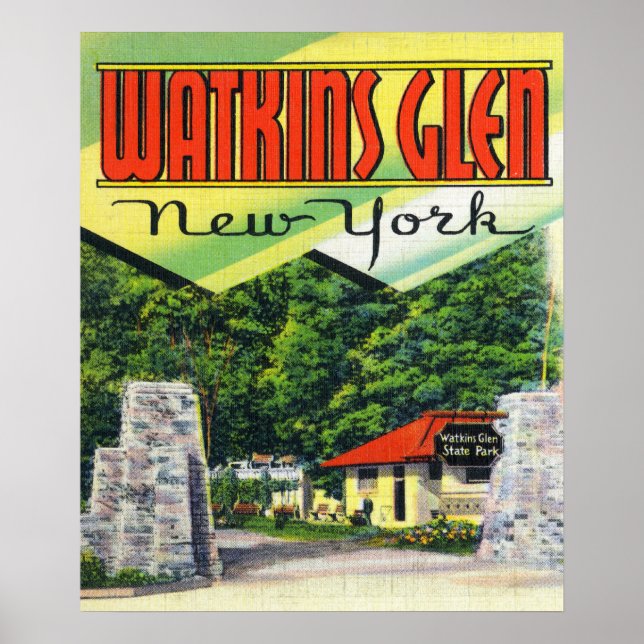 Main Entrance View to Watkins Glen State Park Poster (Front)