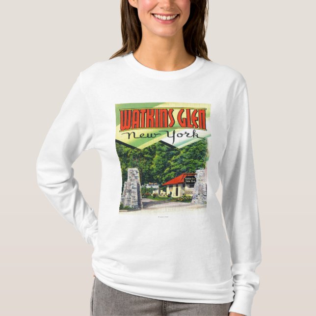 Main Entrance View to Watkins Glen State Park T-Shirt (Front)