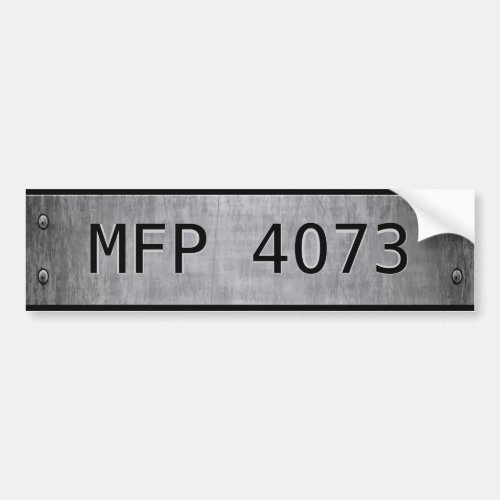 Main Force Patrol 4073 Auto Bumper Sticker
