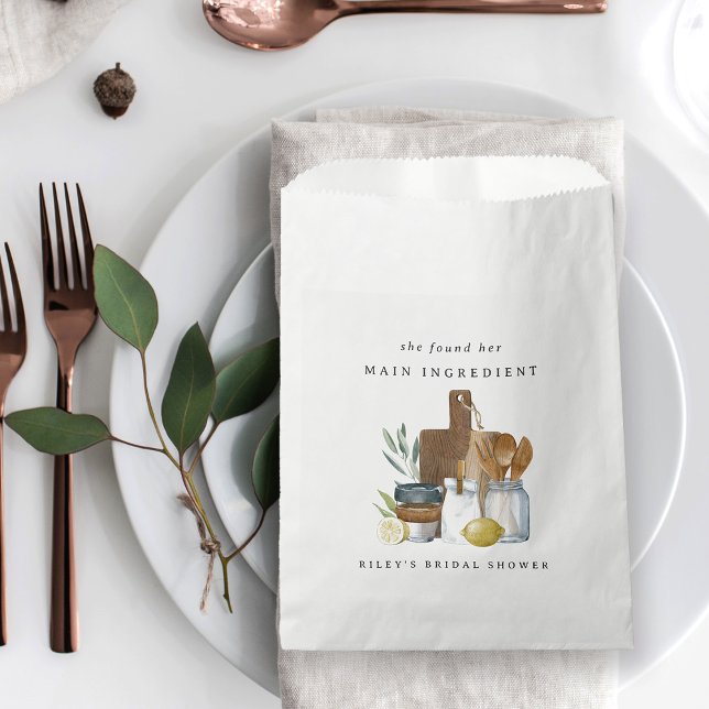 Main Ingredient Rustic Kitchen Bridal Shower Favor Bag (Creator Uploaded)
