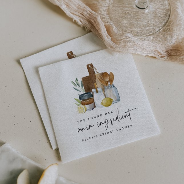Main Ingredient Stock the Kitchen Bridal Shower Napkins (Creator Uploaded)