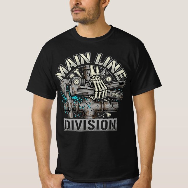 Main Line Division Plumbing T-Shirt (Front)