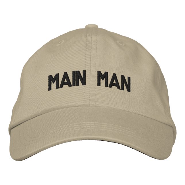 Main Man Embroidered Baseball Cap (Front)