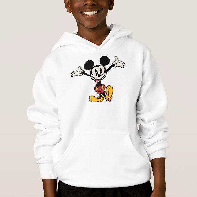 Main Mickey Shorts | Arms Up Hoodie (Front)