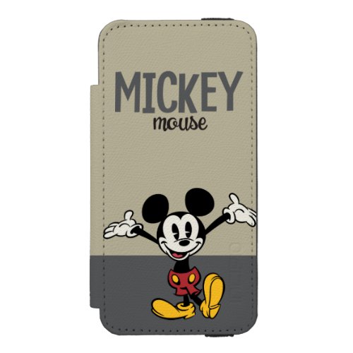 Main Mickey Shorts  Arms Up iPhone SE55s Wallet Case