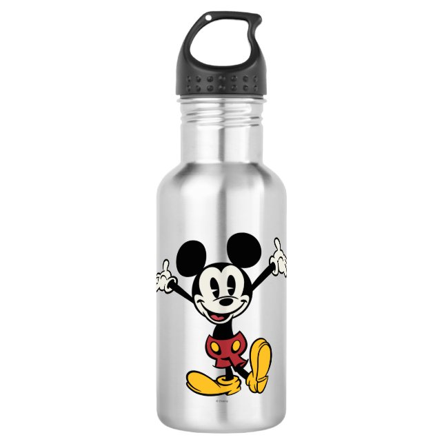 Main Mickey Shorts | Arms Up Stainless Steel Water Bottle (Front)