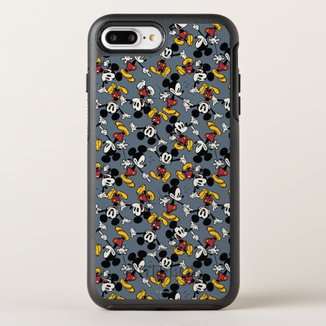 Main Mickey Shorts | Blue Icon Pattern Otterbox iPhone Case (Back)