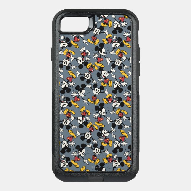 Main Mickey Shorts | Blue Icon Pattern Otterbox iPhone Case (Back)