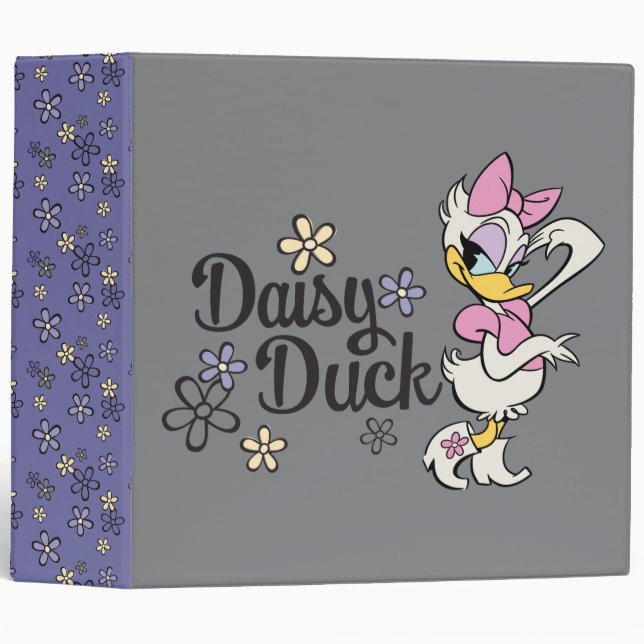 Main Mickey Shorts | Daisy with Flowers 3 Ring Binder (Front/Spine)