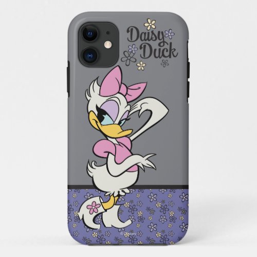 Main Mickey Shorts  Daisy with Flowers iPhone 11 Case