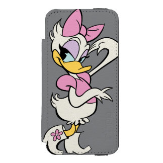 Main Mickey Shorts | Daisy with Flowers Wallet Case For iPhone SE/5/5s
