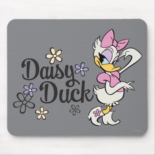 Main Mickey Shorts  Daisy with Flowers Mouse Pad