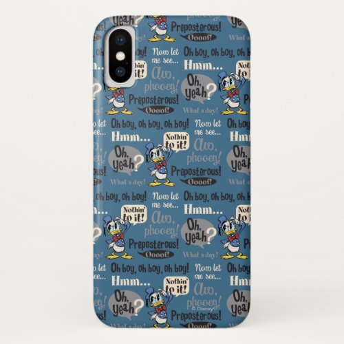 Main Mickey Shorts  Donald Duck Blue Pattern iPhone X Case