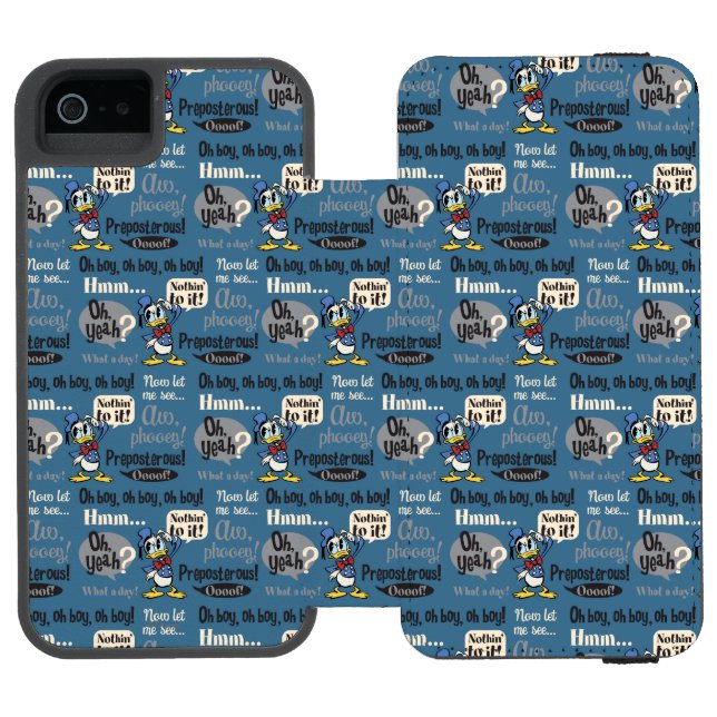 Main Mickey Shorts | Donald Duck Blue Pattern Incipio iPhone Wallet Case (Folio Open)