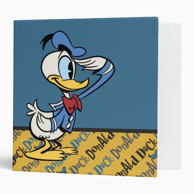 Main Mickey Shorts | Donald Duck Salute 3 Ring Binder (Front/Inside)