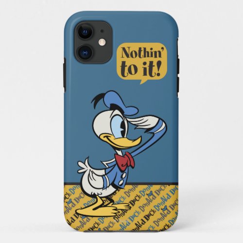 Main Mickey Shorts  Donald Duck Salute iPhone 11 Case