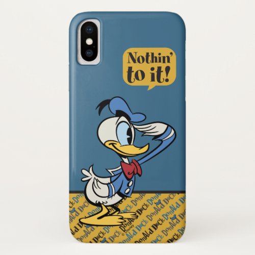 Main Mickey Shorts  Donald Duck Salute iPhone X Case