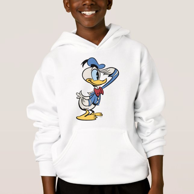Main Mickey Shorts | Donald Duck Salute Hoodie (Front)