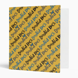Main Mickey Shorts   Donald Duck Yellow Pattern 3 Ring Binder