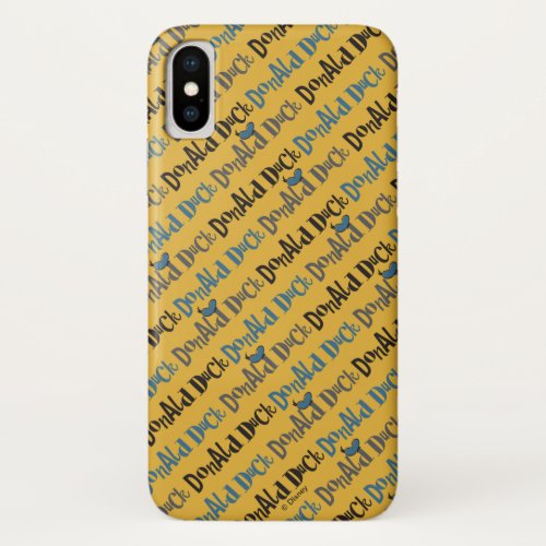 Main Mickey Shorts  Donald Duck Yellow Pattern iPhone X Case