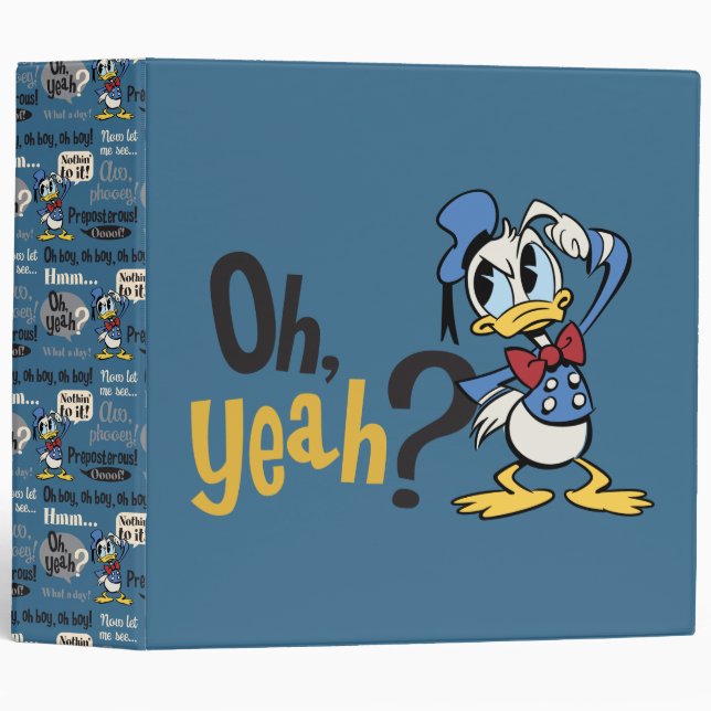 Main Mickey Shorts | Donald Scratching Head 3 Ring Binder (Front/Spine)