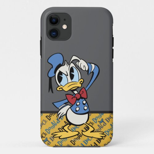 Main Mickey Shorts  Donald Thinking iPhone 11 Case