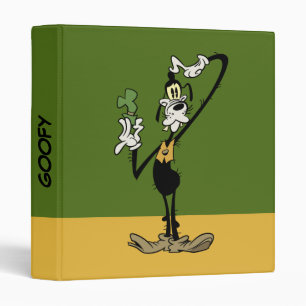 Main Mickey Shorts   Goofy Scratching Head 3 Ring Binder