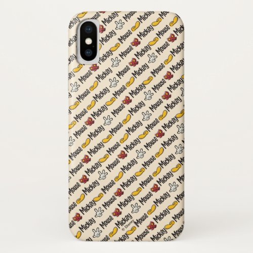 Main Mickey Shorts  Icon Pattern iPhone X Case