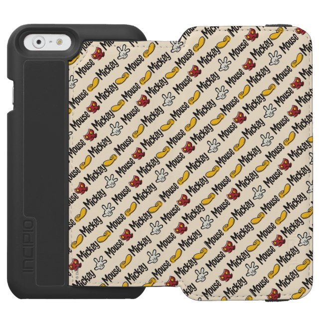 Main Mickey Shorts | Icon Pattern Incipio iPhone Wallet Case (Folio Open)