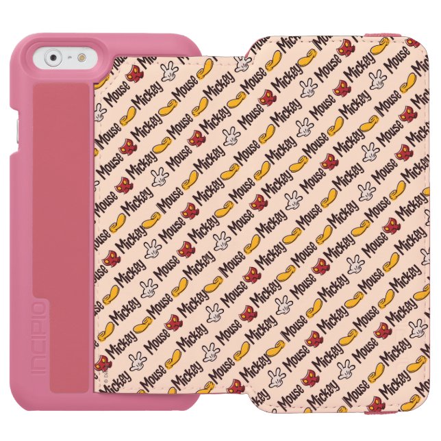 Main Mickey Shorts | Icon Pattern Incipio iPhone Wallet Case (Folio Open)
