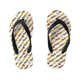Main Mickey Shorts   Icon Pattern Kid's Flip Flops