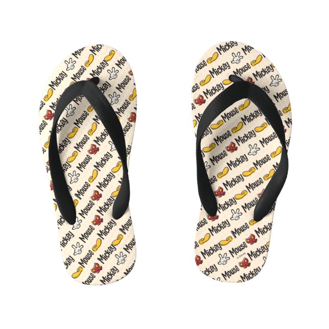 Main Mickey Shorts | Icon Pattern Kid's Flip Flops (Footbed)