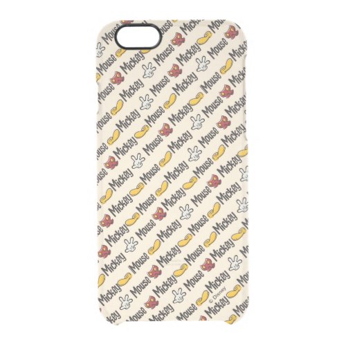 Main Mickey Shorts  Icon Pattern Clear iPhone 66S Case