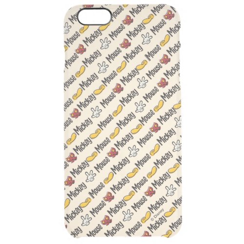 Main Mickey Shorts  Icon Pattern Clear iPhone 6 Plus Case
