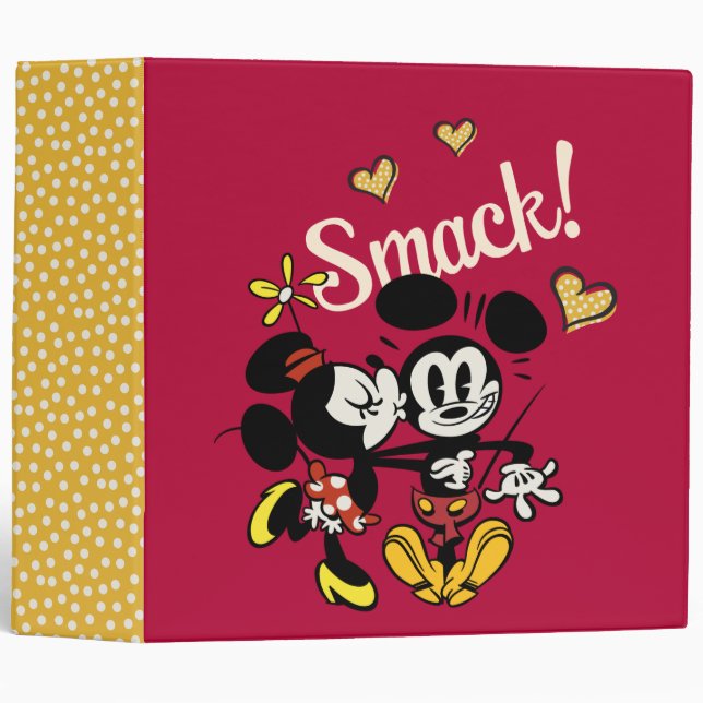 Main Mickey Shorts | Kiss on Cheek 3 Ring Binder (Front/Spine)